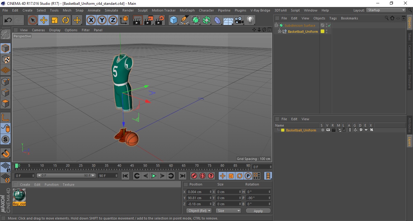 3D Basketball Uniform model