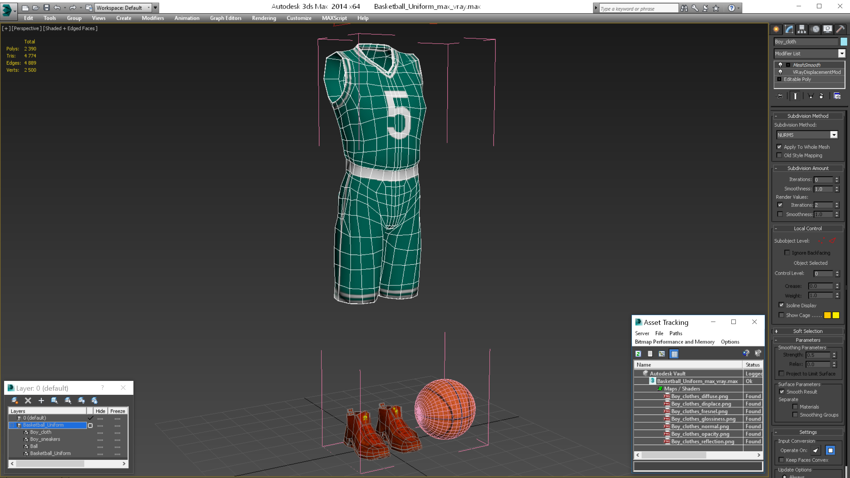 3D Basketball Uniform model