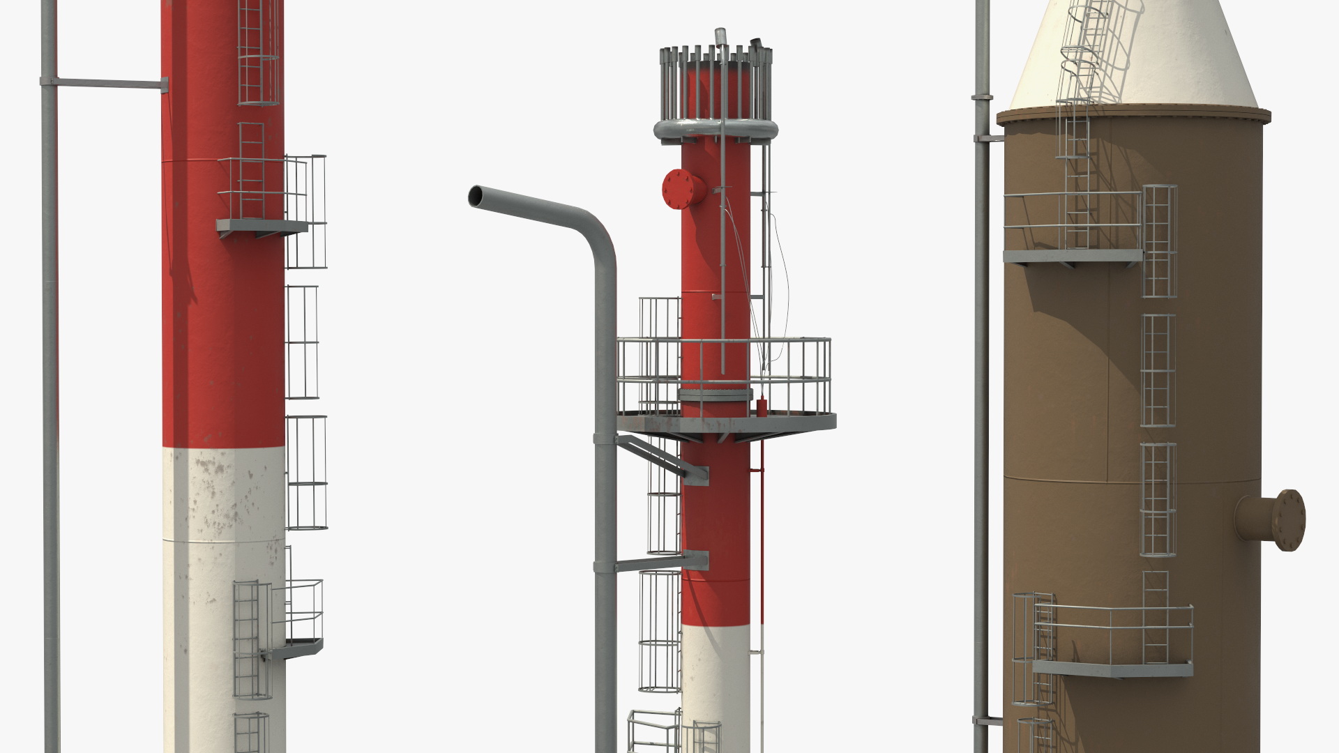 Industrial Flare Stack Set - view 6