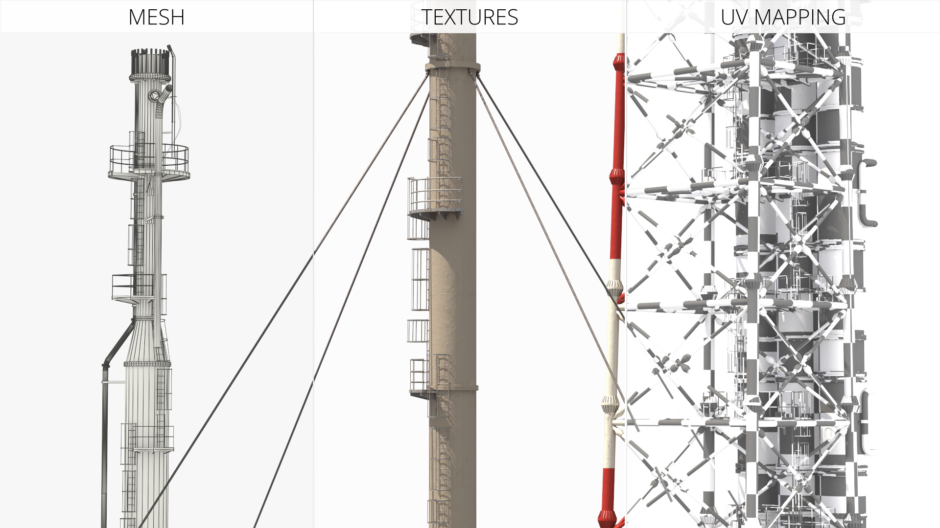 Industrial Flare Stack Set - view 9