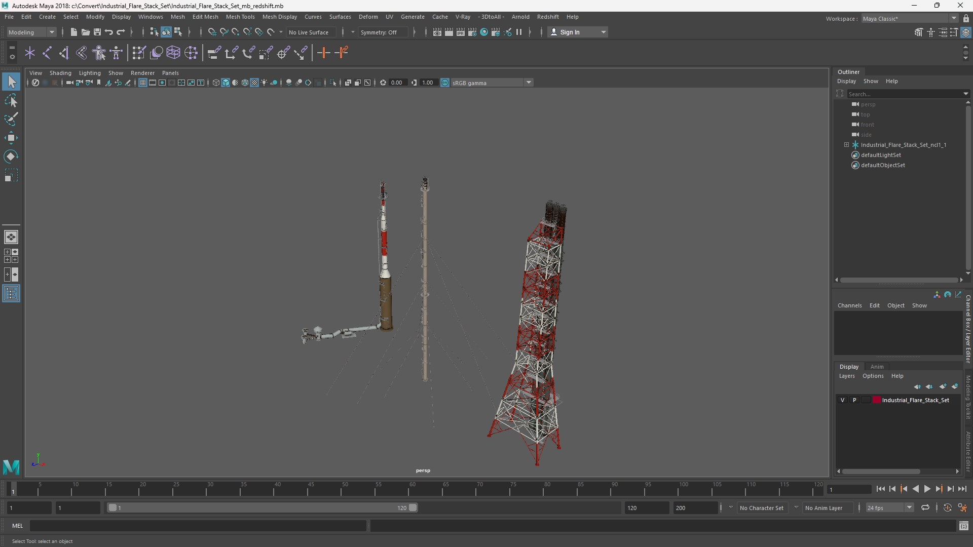 Industrial Flare Stack Set - view 11
