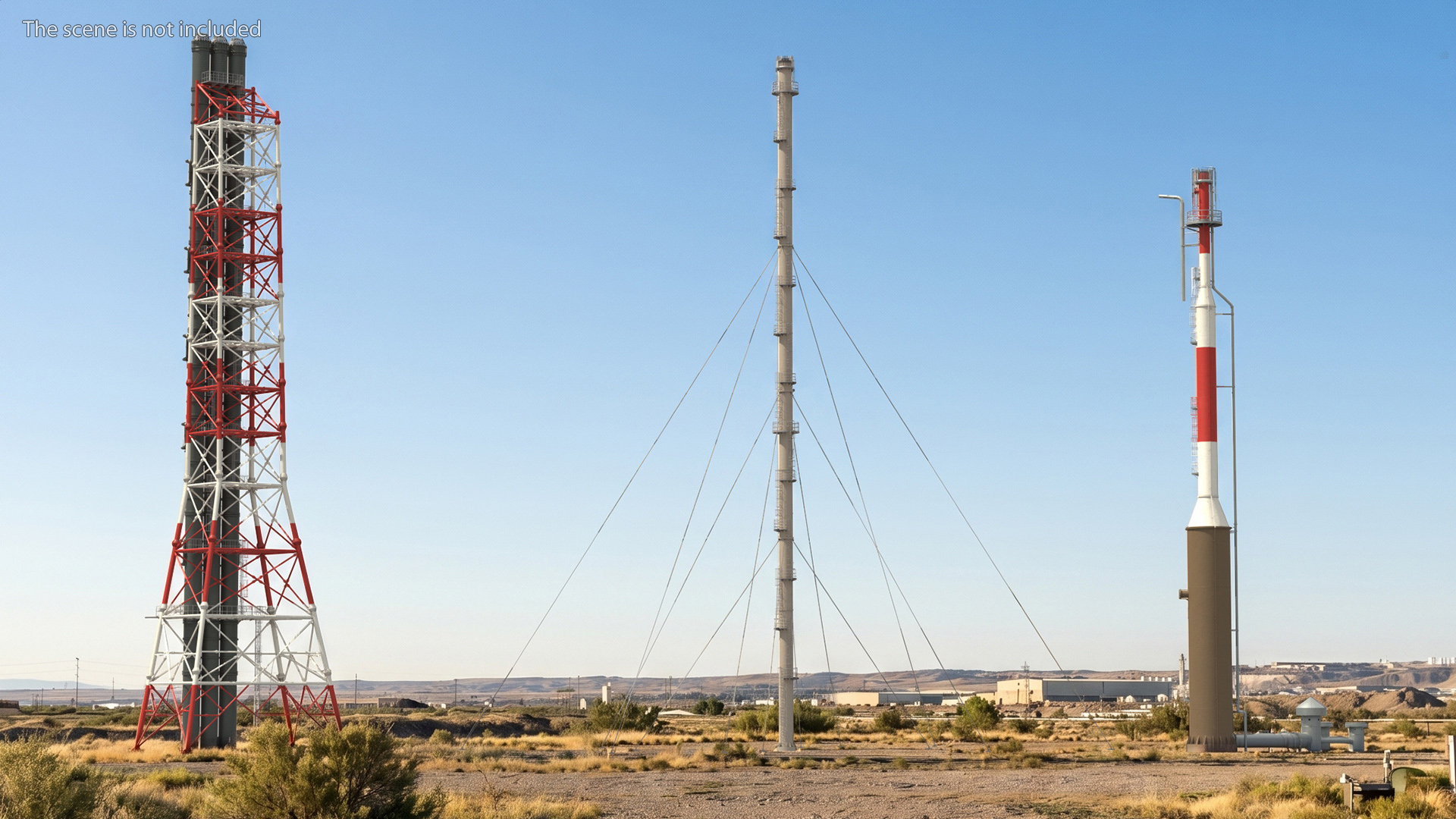 Industrial Flare Stack Set - view 3