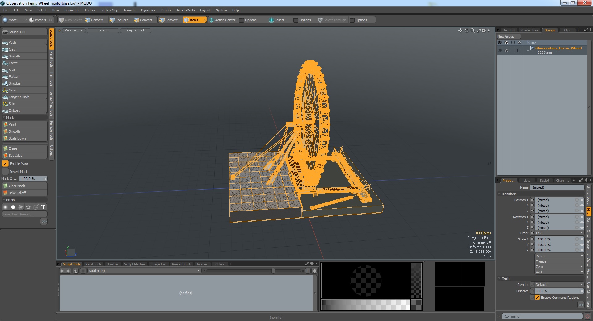 Observation Ferris Wheel 3D model