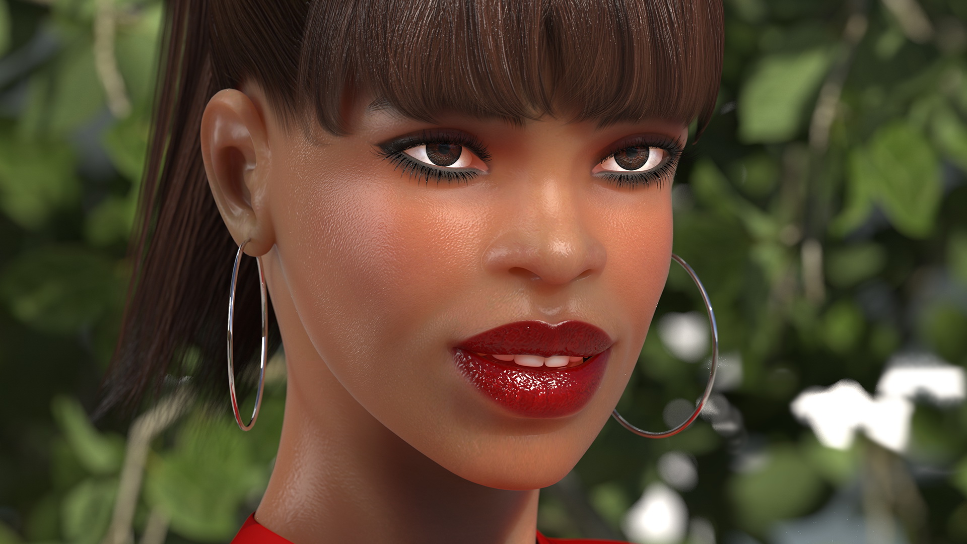 3D Light Skin City Style Woman Standing Pose