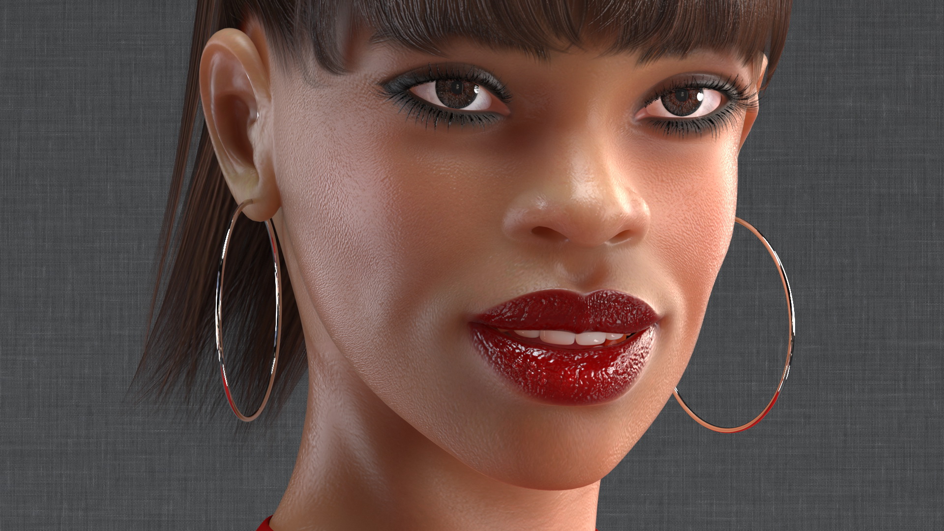 3D Light Skin City Style Woman Standing Pose