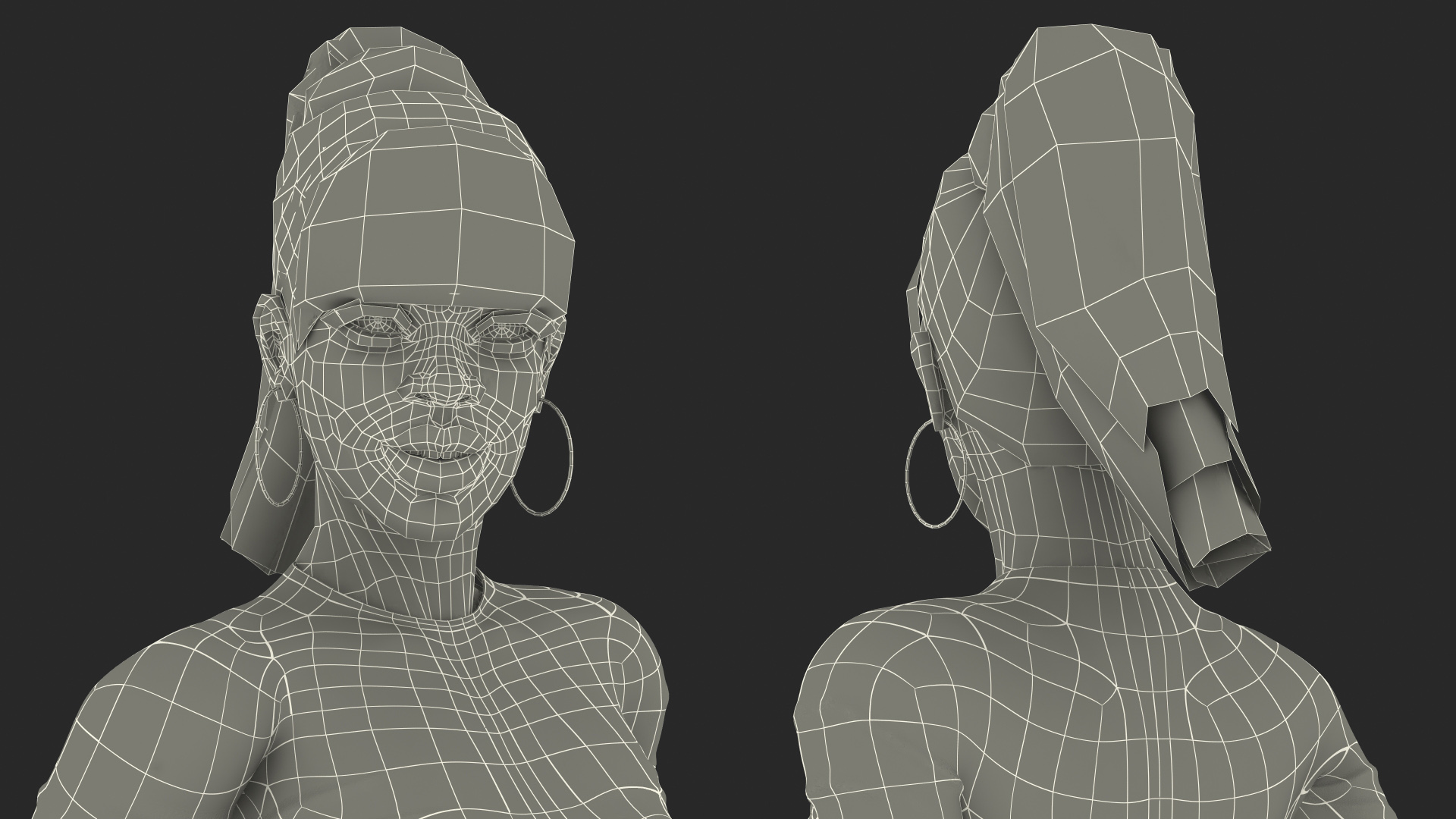 3D Light Skin City Style Woman Standing Pose
