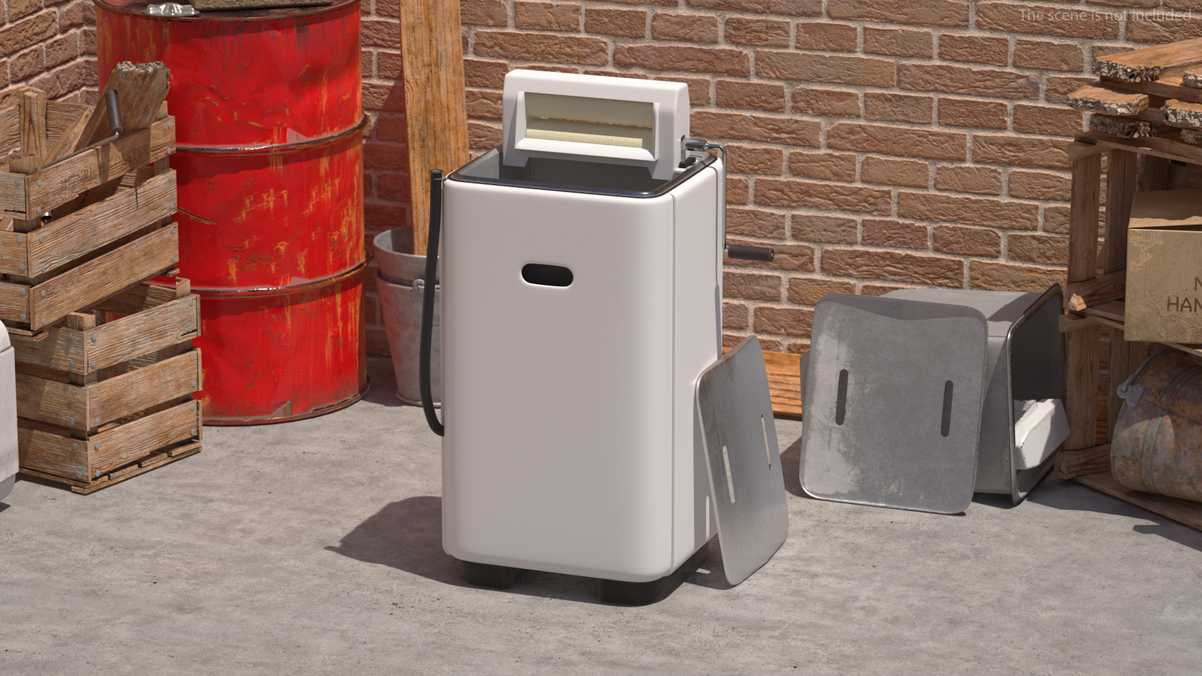 Retro Style Washing Machine 3D