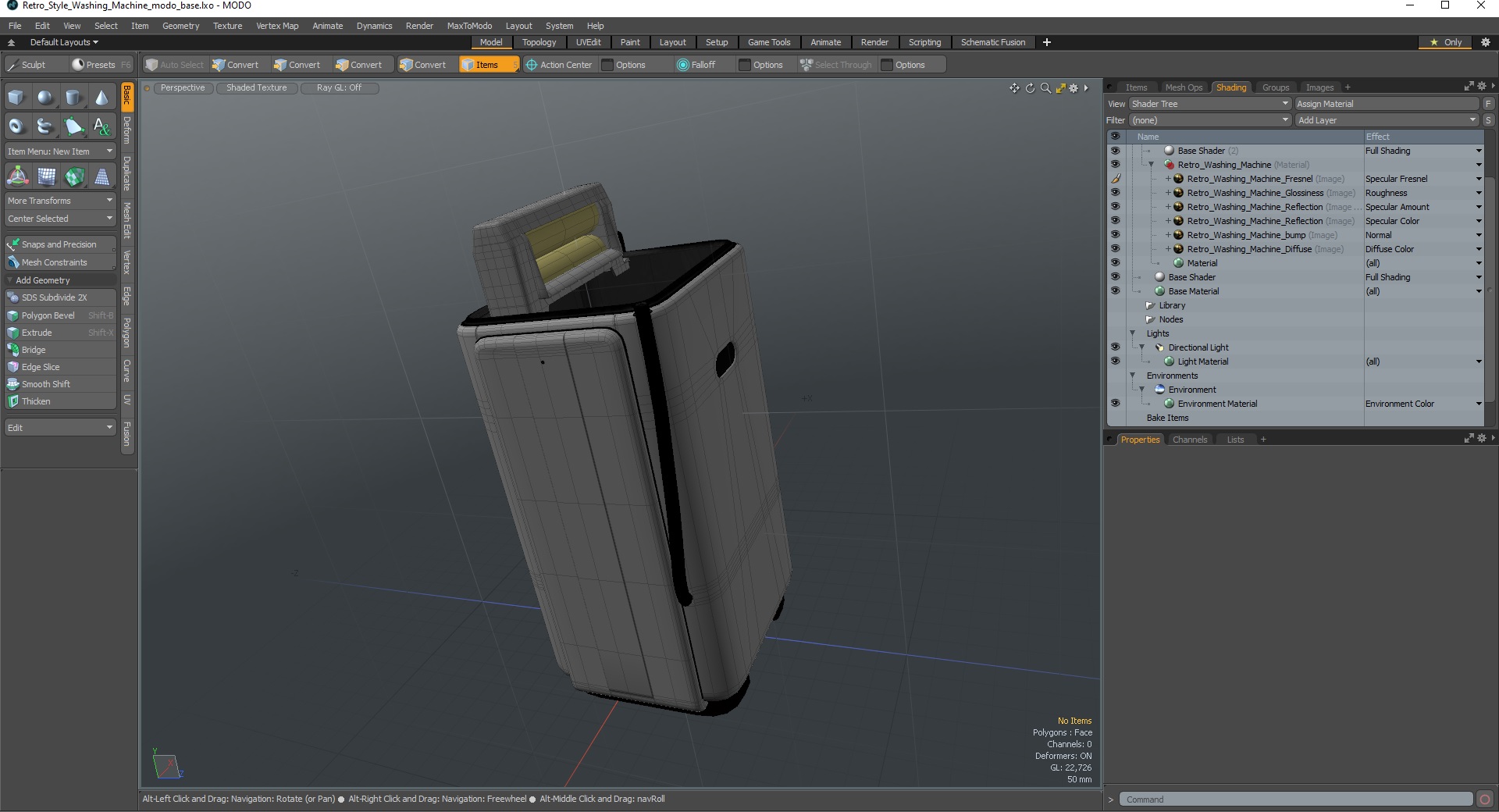 Retro Style Washing Machine 3D