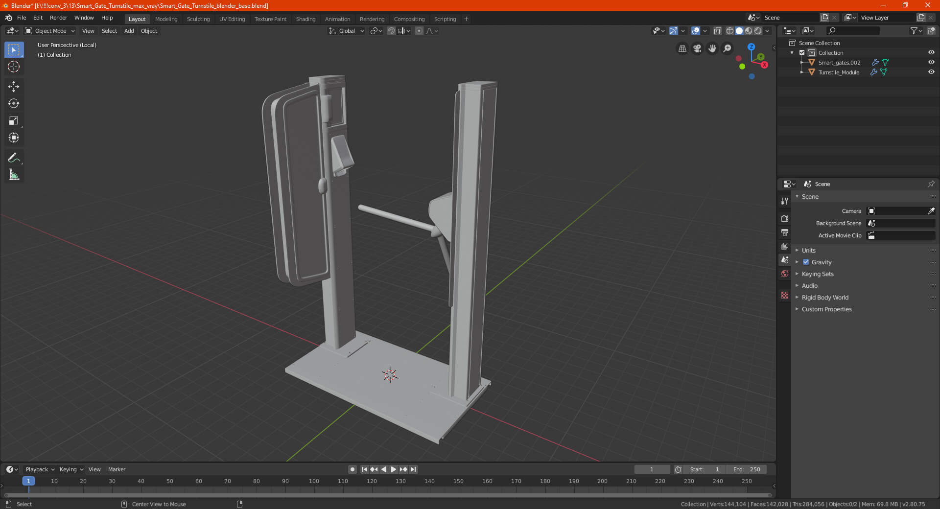 3D model Smart Gate Turnstile
