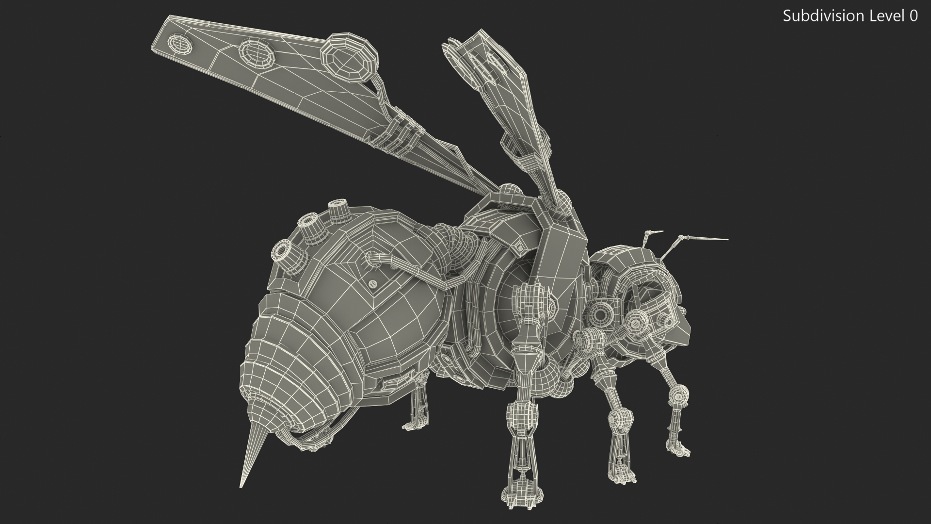 3D model Robot Bee Black