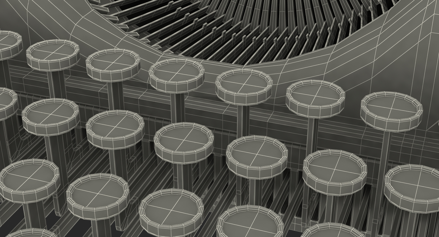 3D Antique Typewriter model