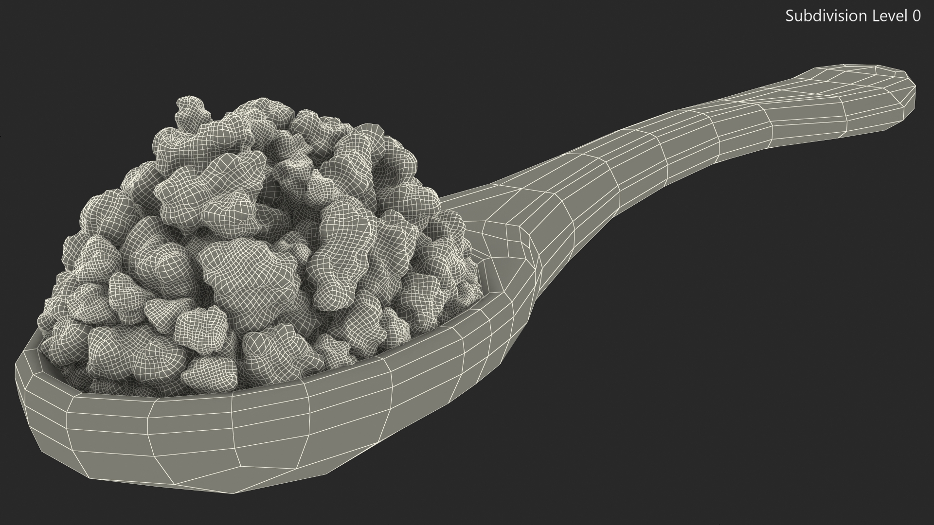 3D model Cottage Cheese Wood Spoon