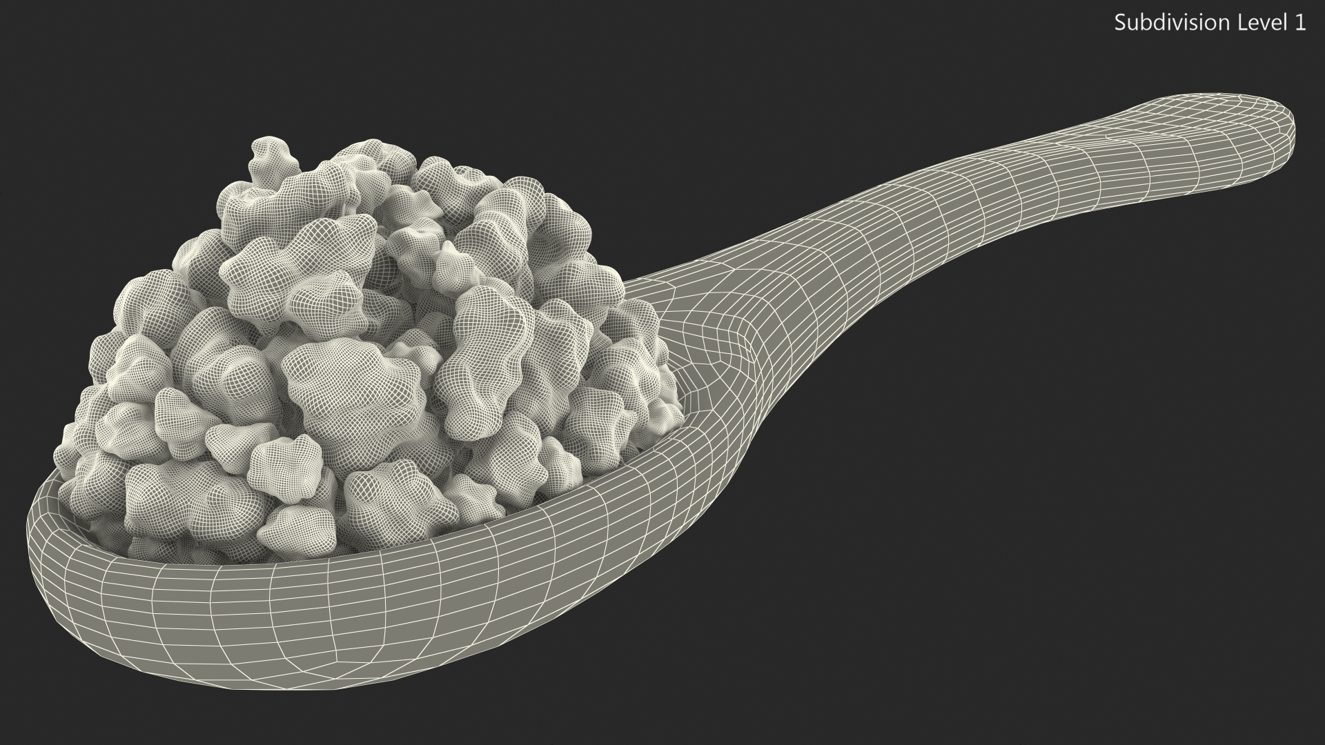 3D model Cottage Cheese Wood Spoon