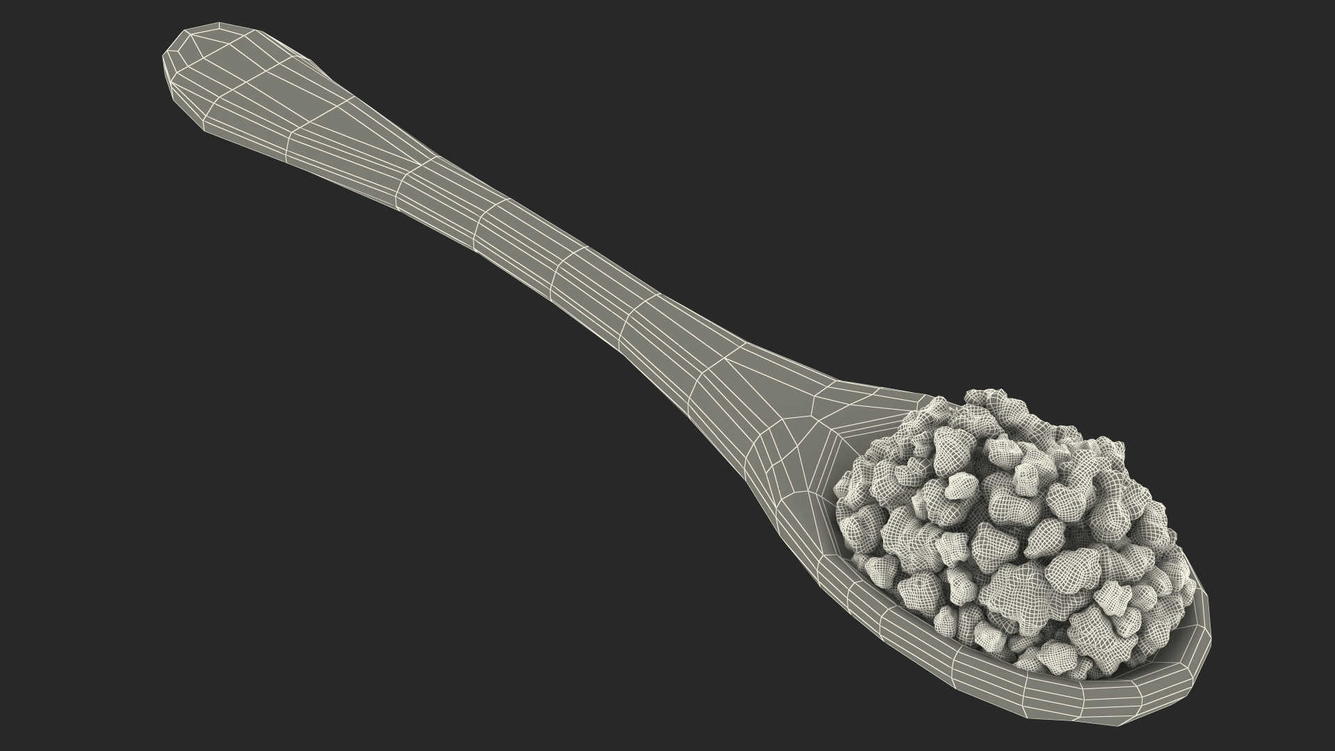 3D model Cottage Cheese Wood Spoon