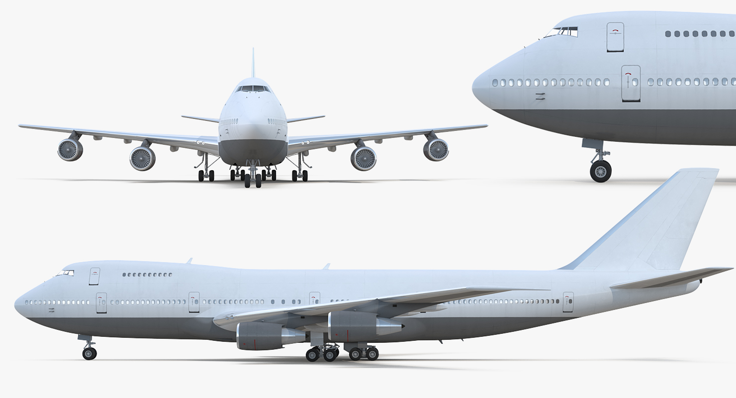 3D model Boeing 747 200B Generic Rigged