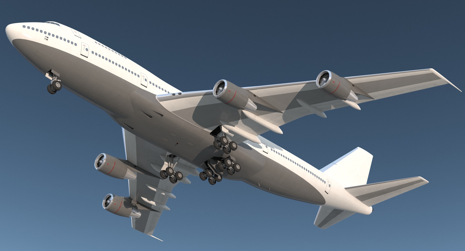 3D model Boeing 747 200B Generic Rigged