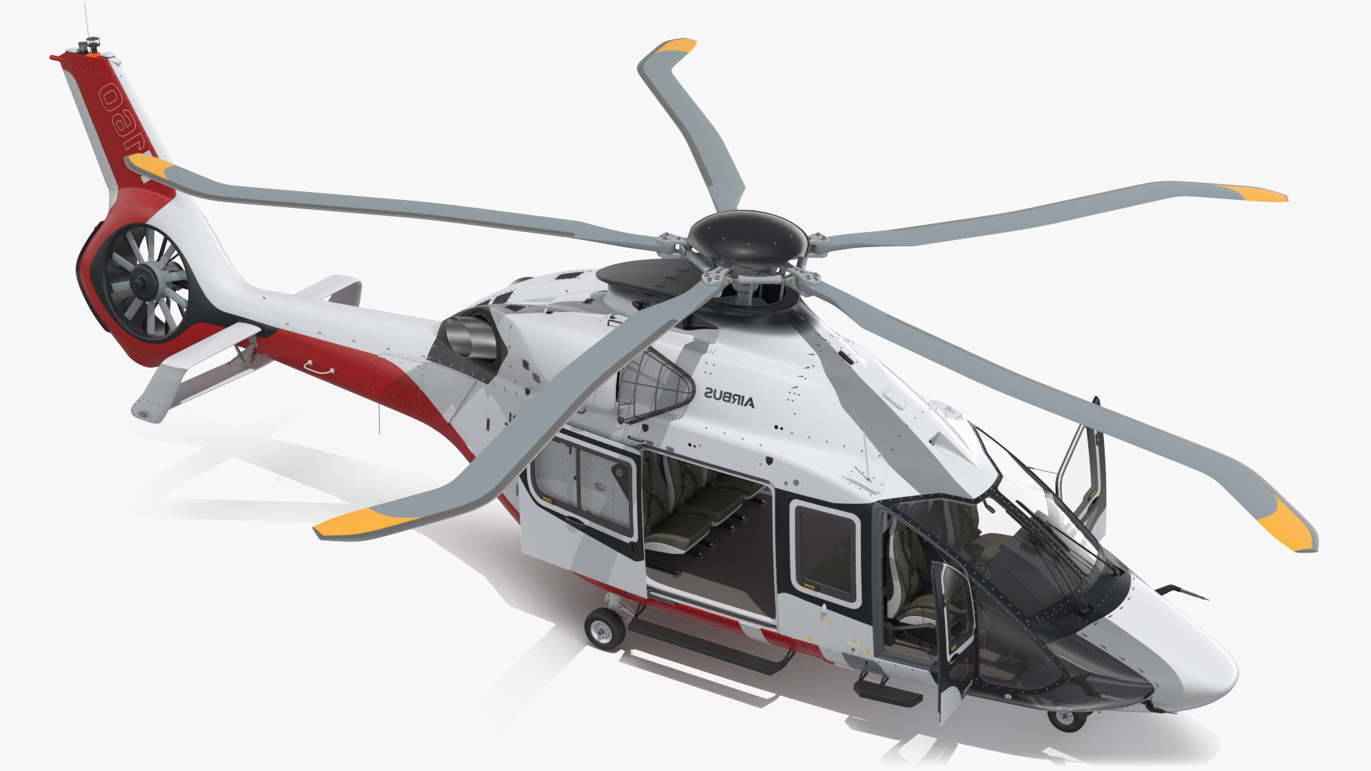 3D Airbus H160 Utility Helicopter Rigged for Cinema 4D