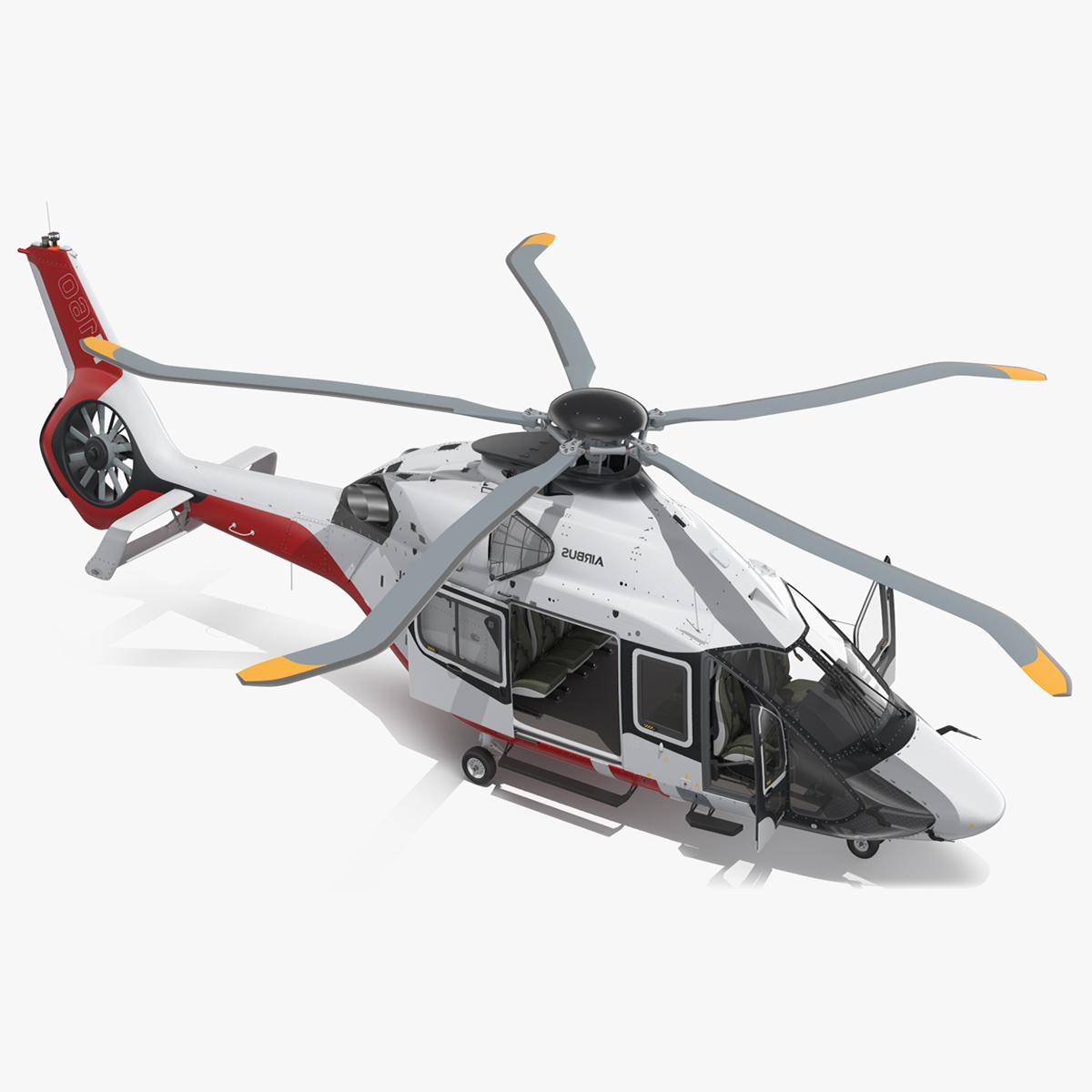 3D Airbus H160 Utility Helicopter Rigged for Cinema 4D