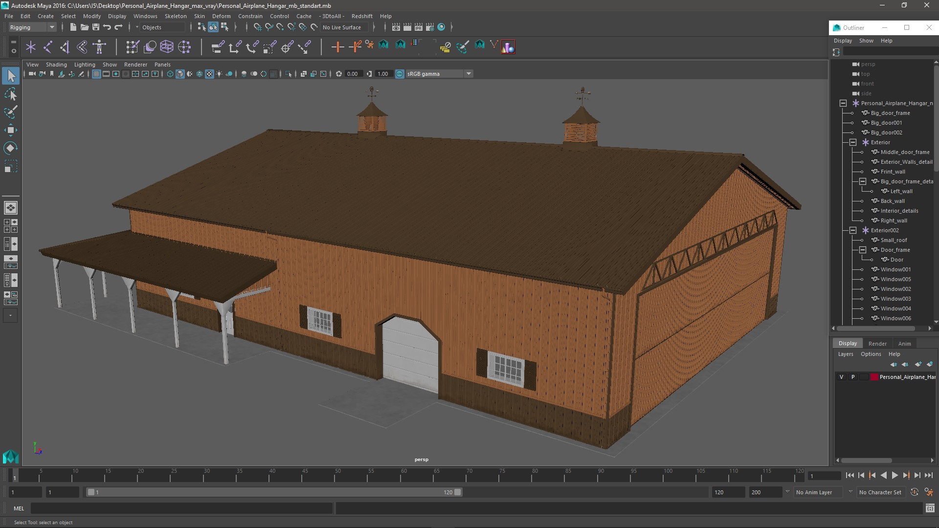 Personal Airplane Hangar 3D model
