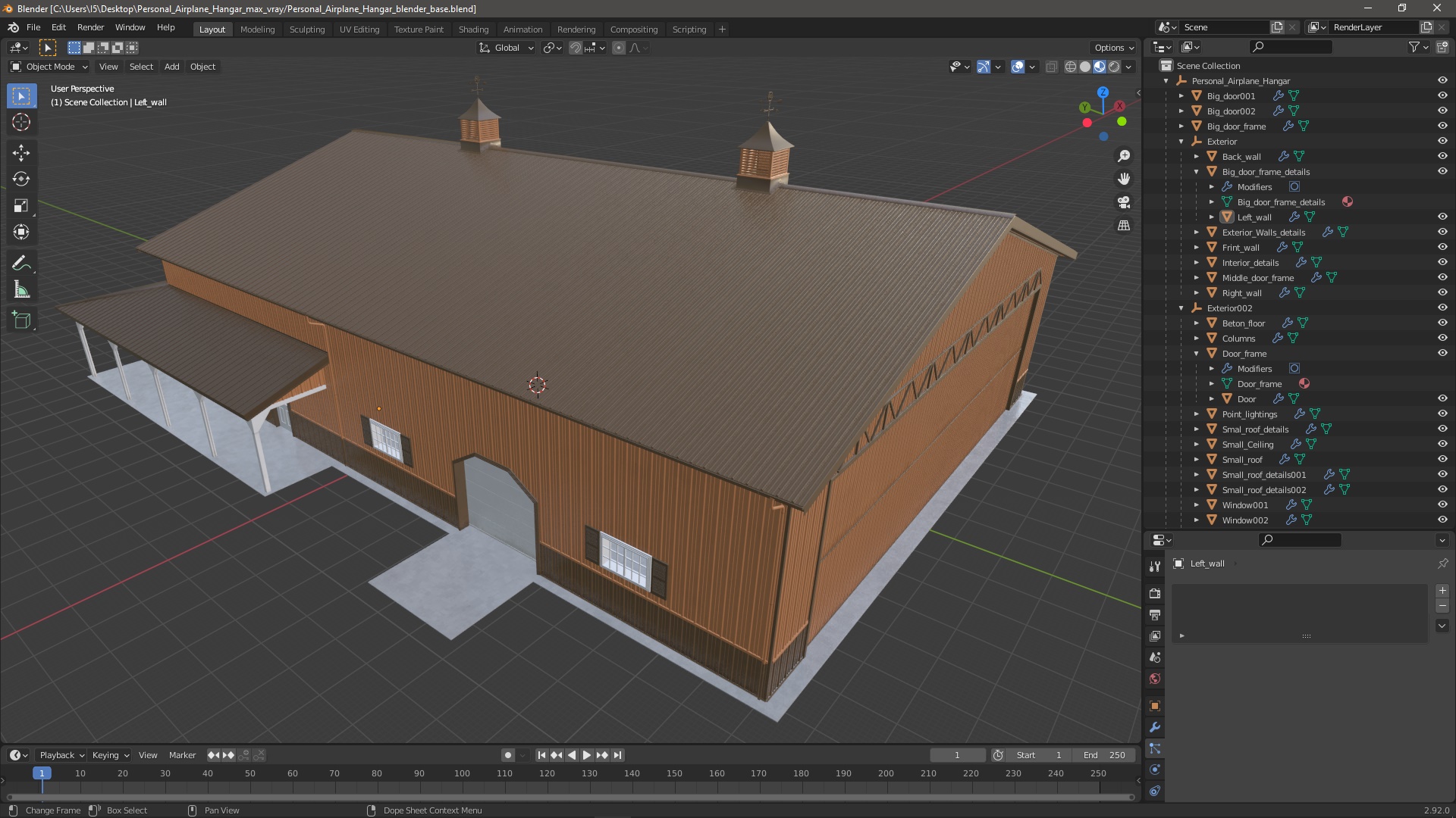 Personal Airplane Hangar 3D model