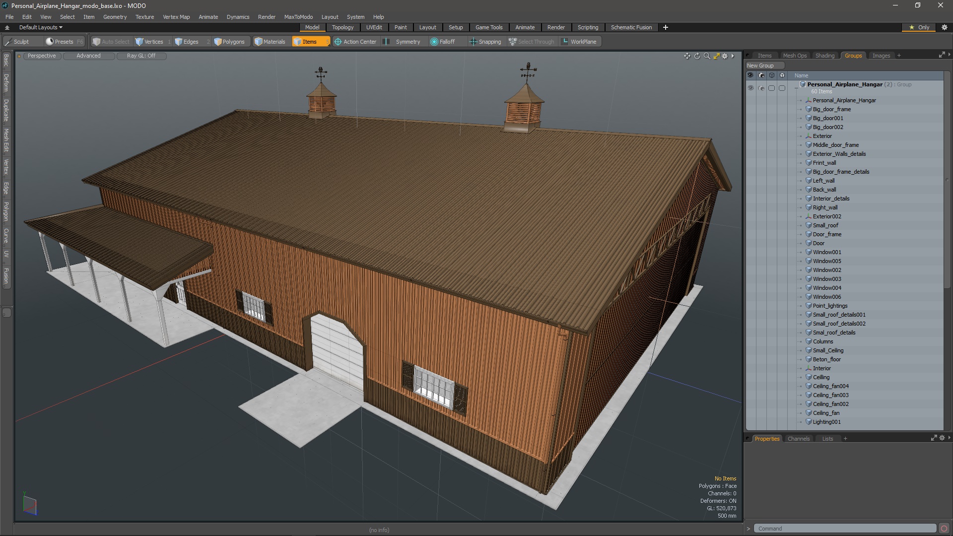 Personal Airplane Hangar 3D model