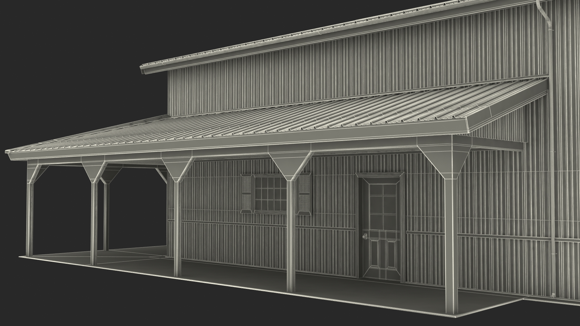 Personal Airplane Hangar 3D model
