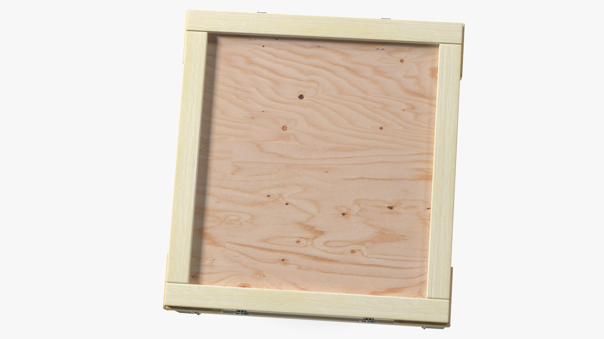 3D Flat Wooden Shipping Crate