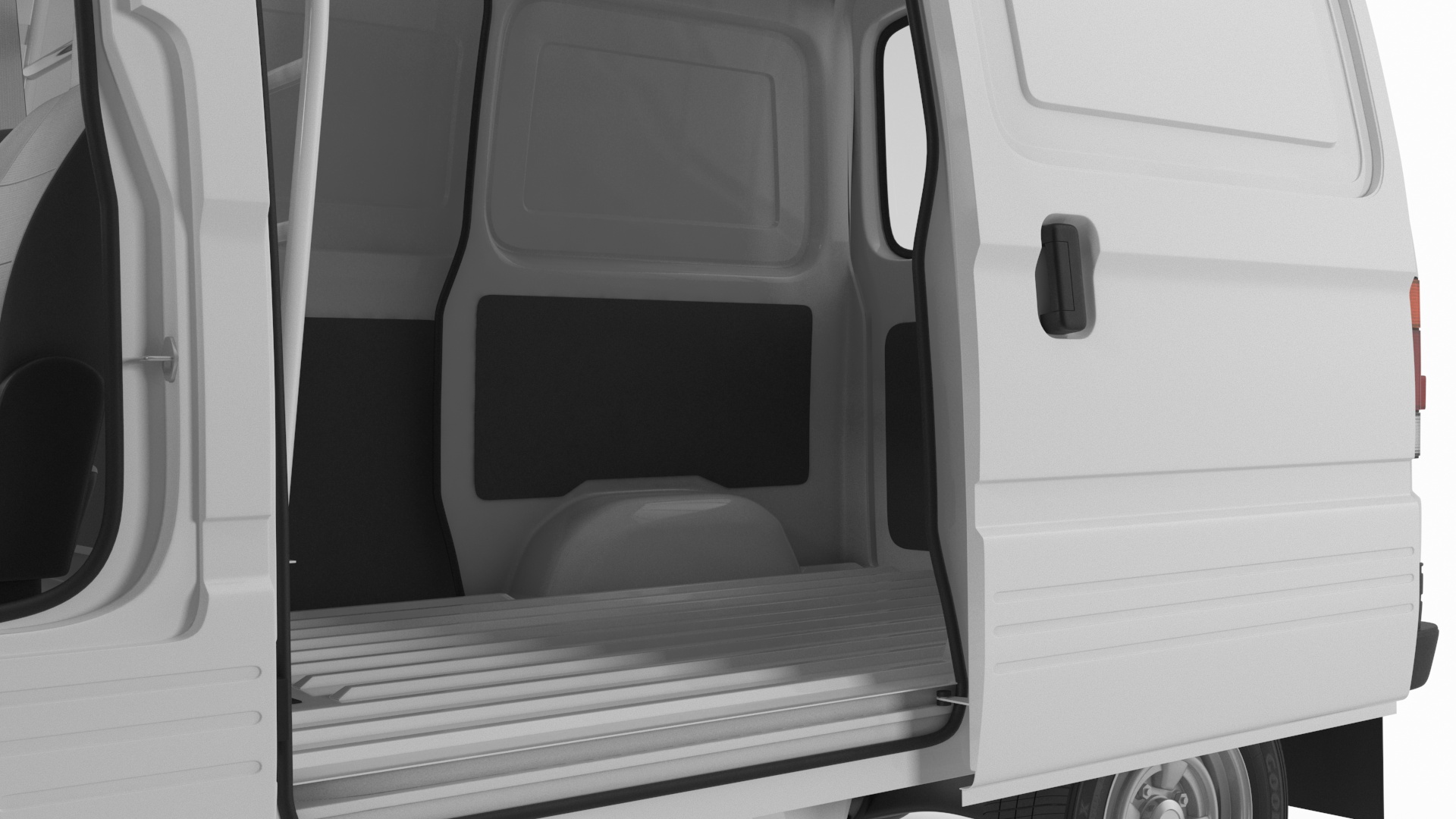 3D model Suzuki Super Carry Van White Rigged