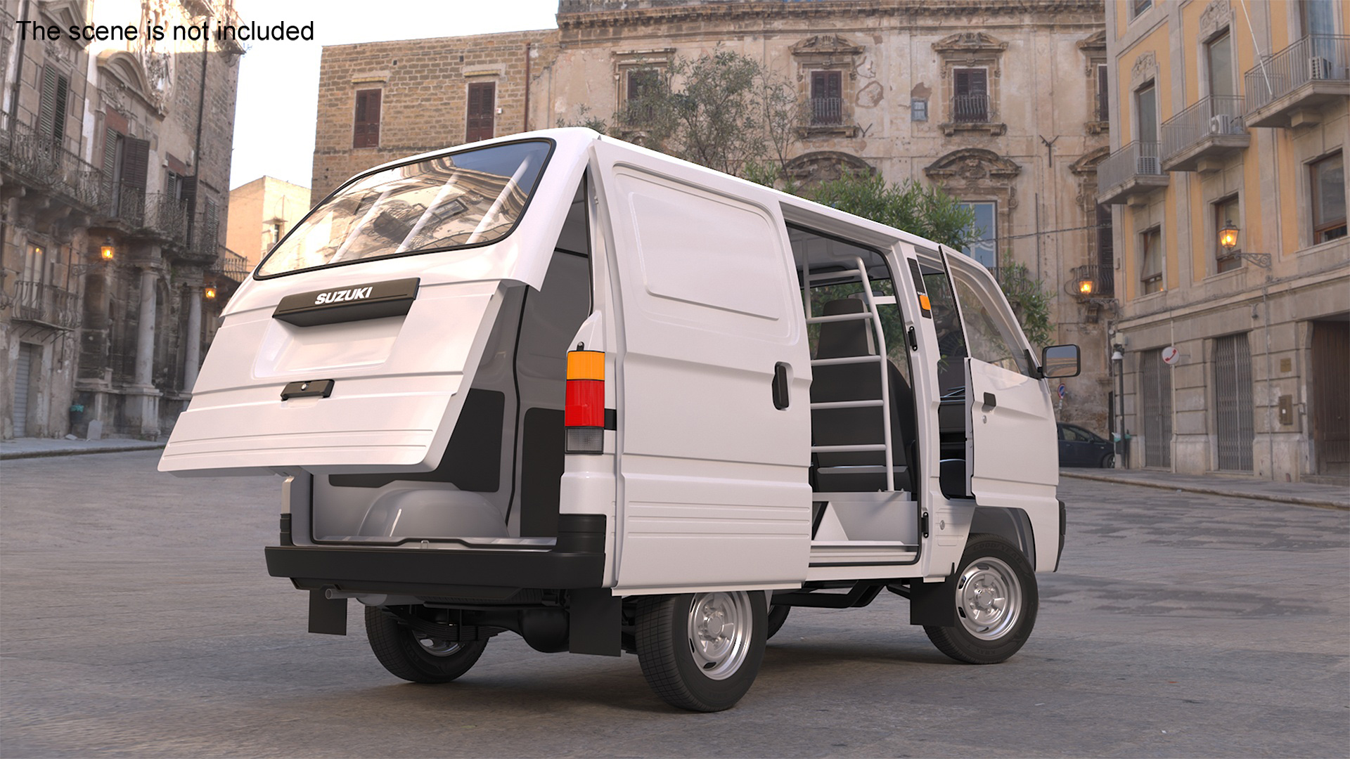 3D model Suzuki Super Carry Van White Rigged
