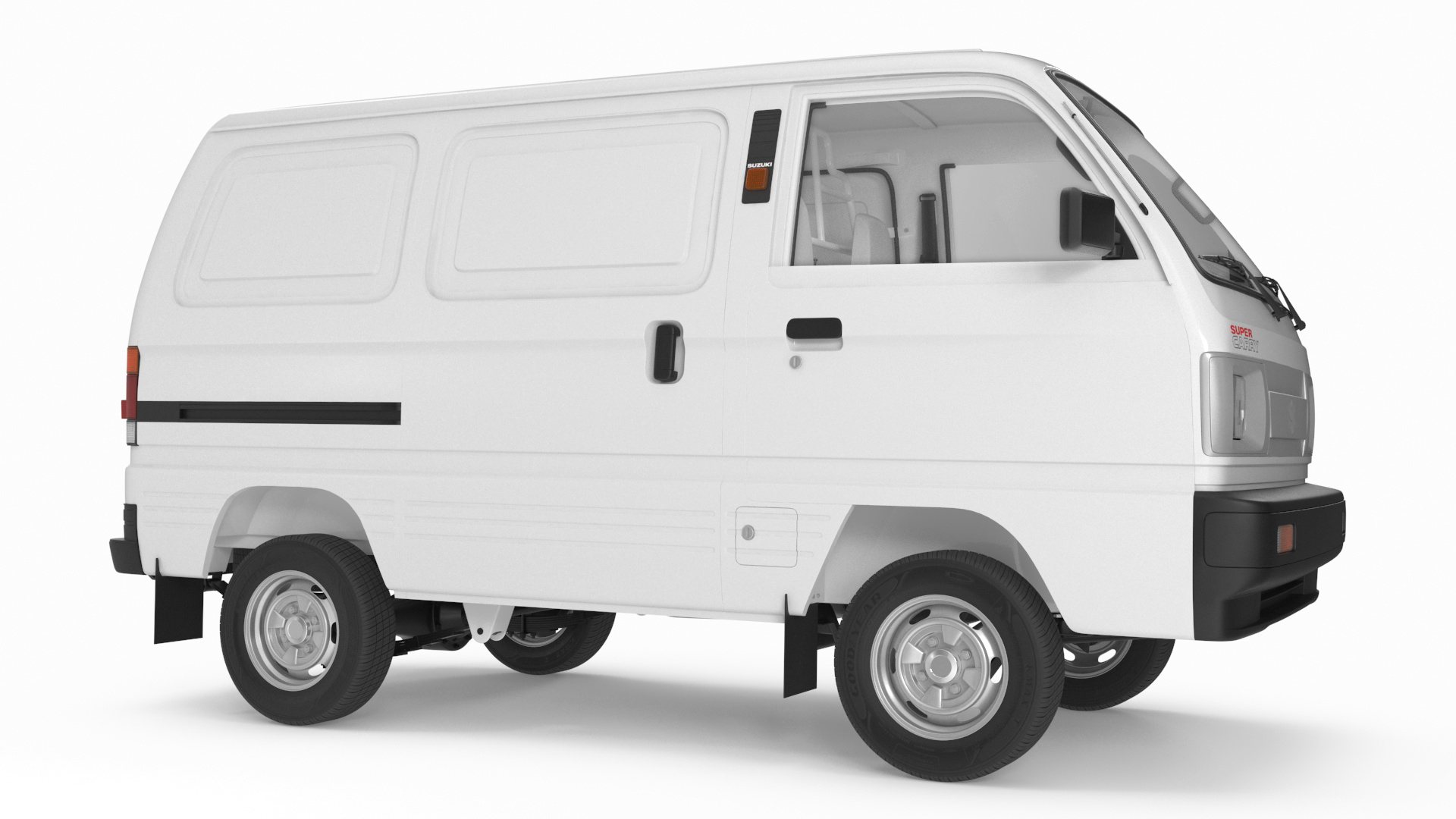 3D model Suzuki Super Carry Van White Rigged