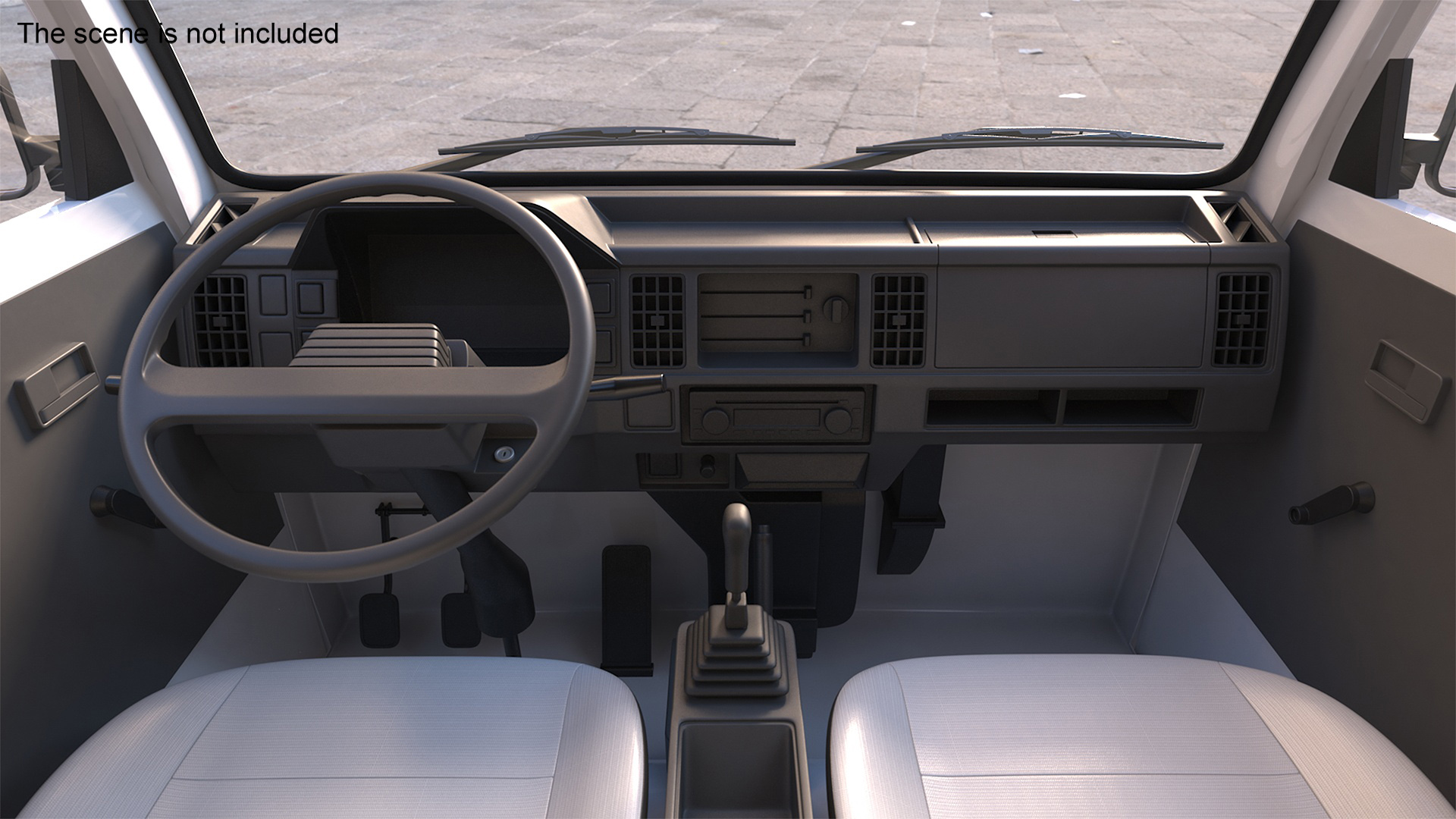 3D model Suzuki Super Carry Van White Rigged