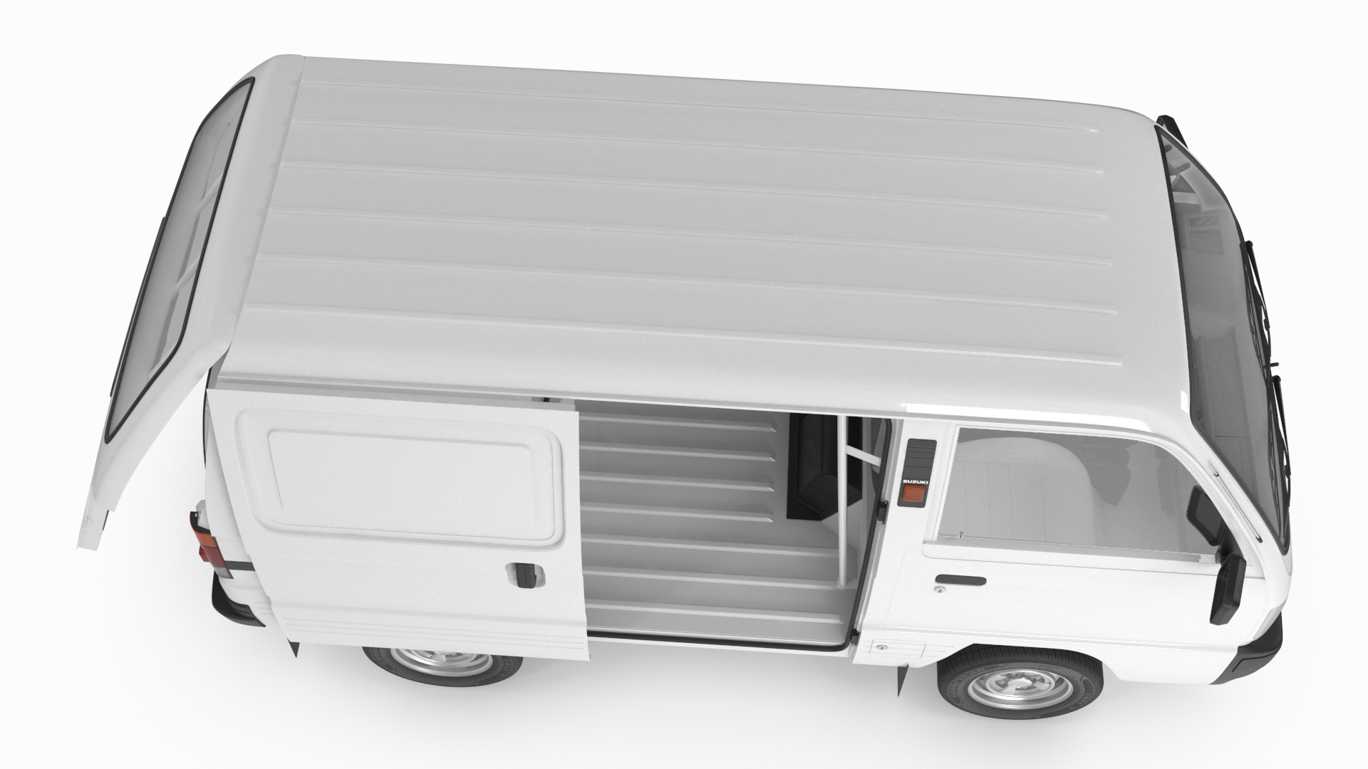 3D model Suzuki Super Carry Van White Rigged