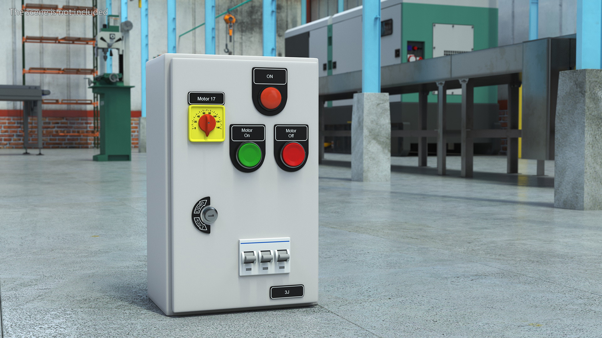 Industrial Control Panel 3D model