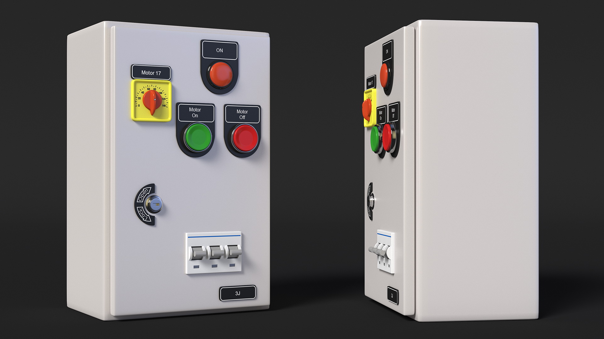 Industrial Control Panel 3D model