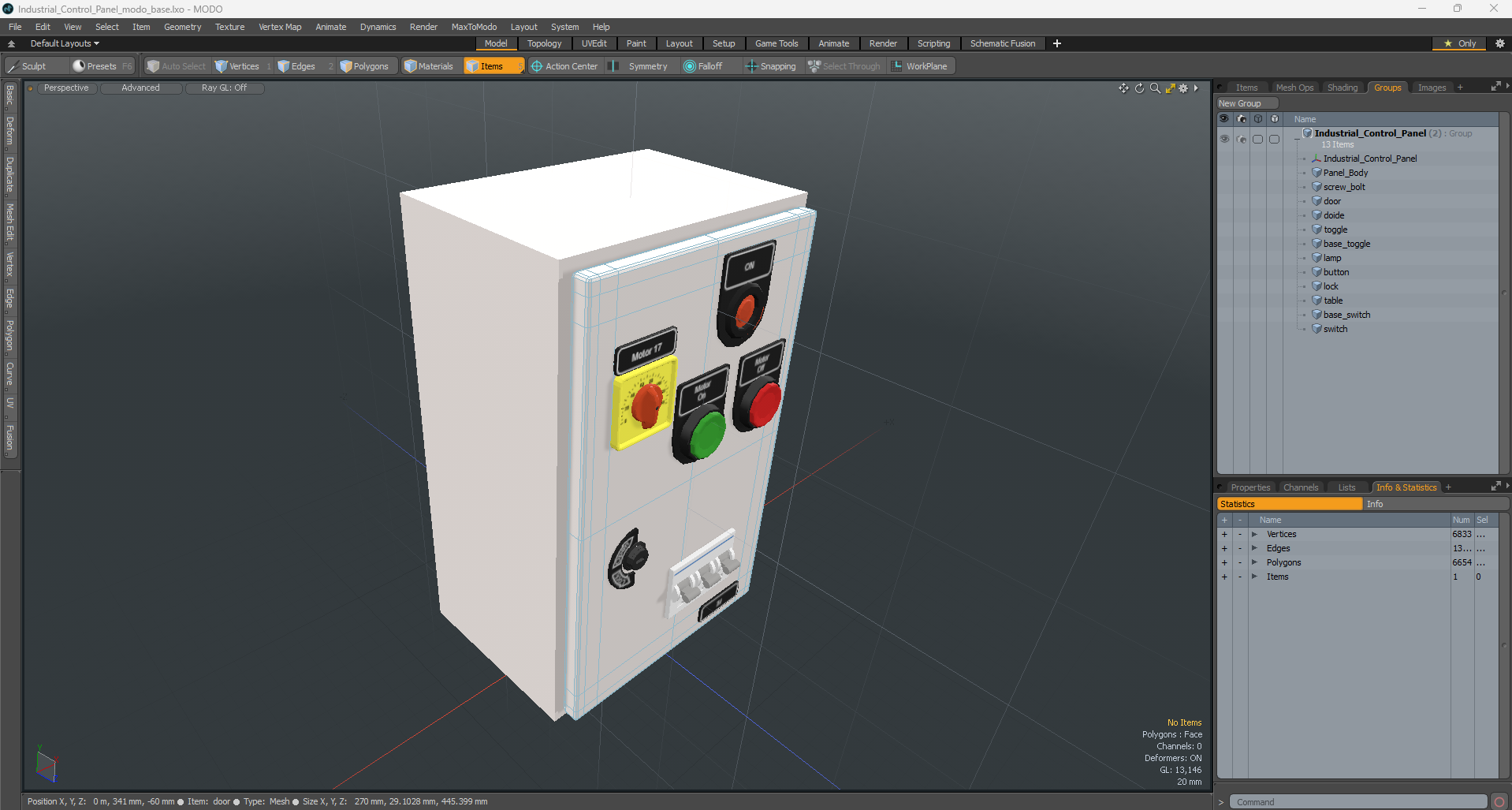 Industrial Control Panel 3D model