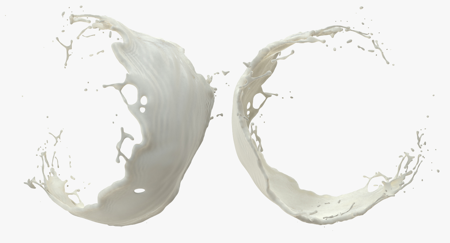 3D Milk Splash in Air model
