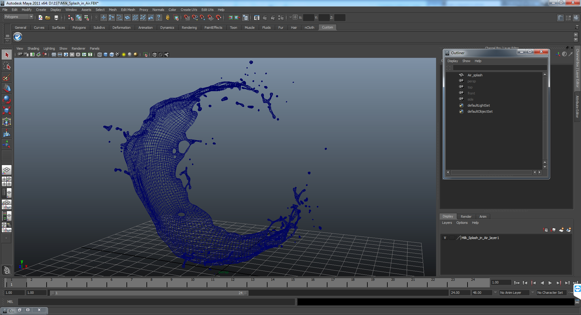3D Milk Splash in Air model