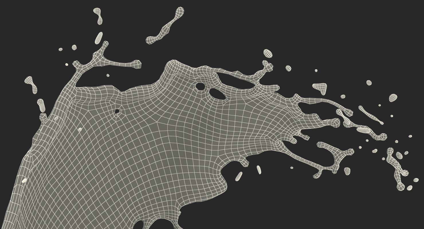3D Milk Splash in Air model