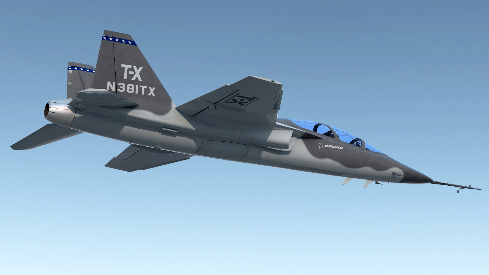 3D Boeing T-X Advanced Pilot Training System Rigged model