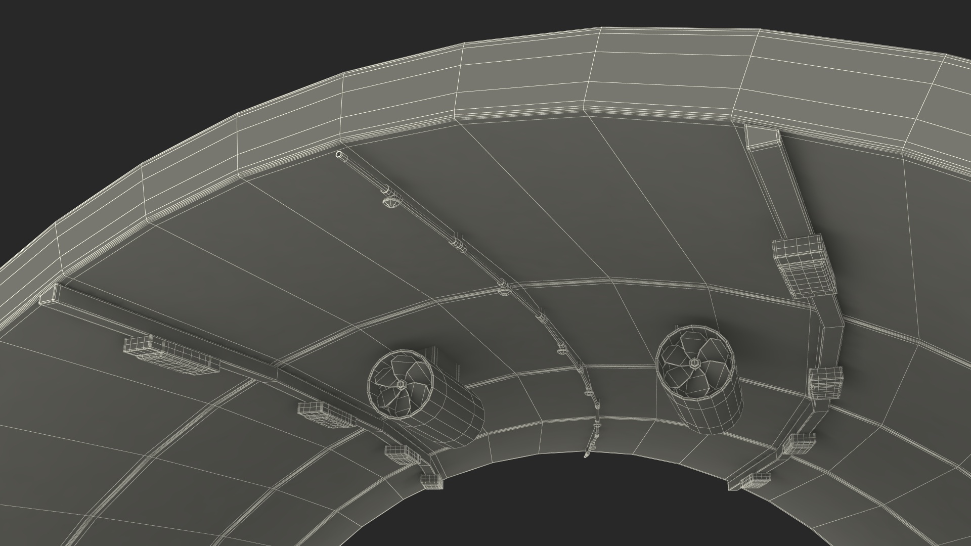 Road Tunnel Structure Section Turn 3D model