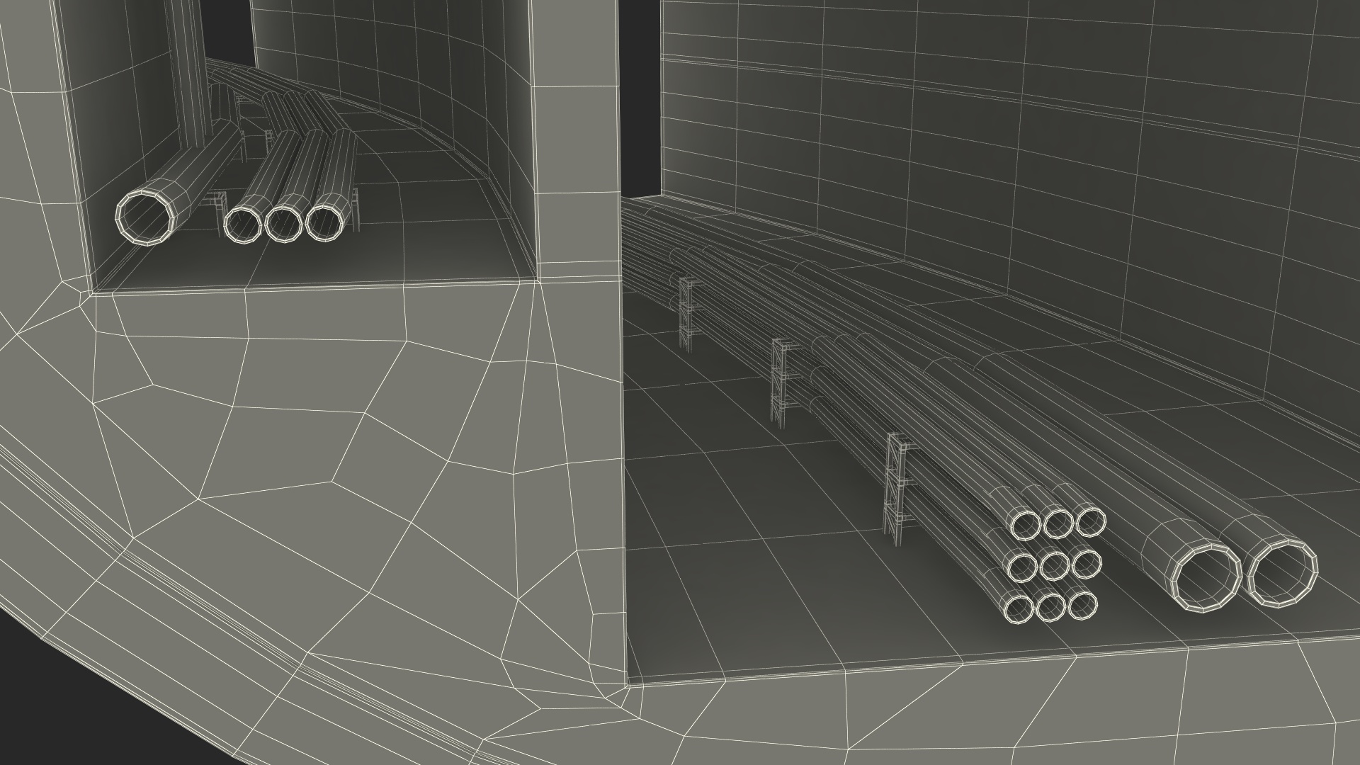 Road Tunnel Structure Section Turn 3D model