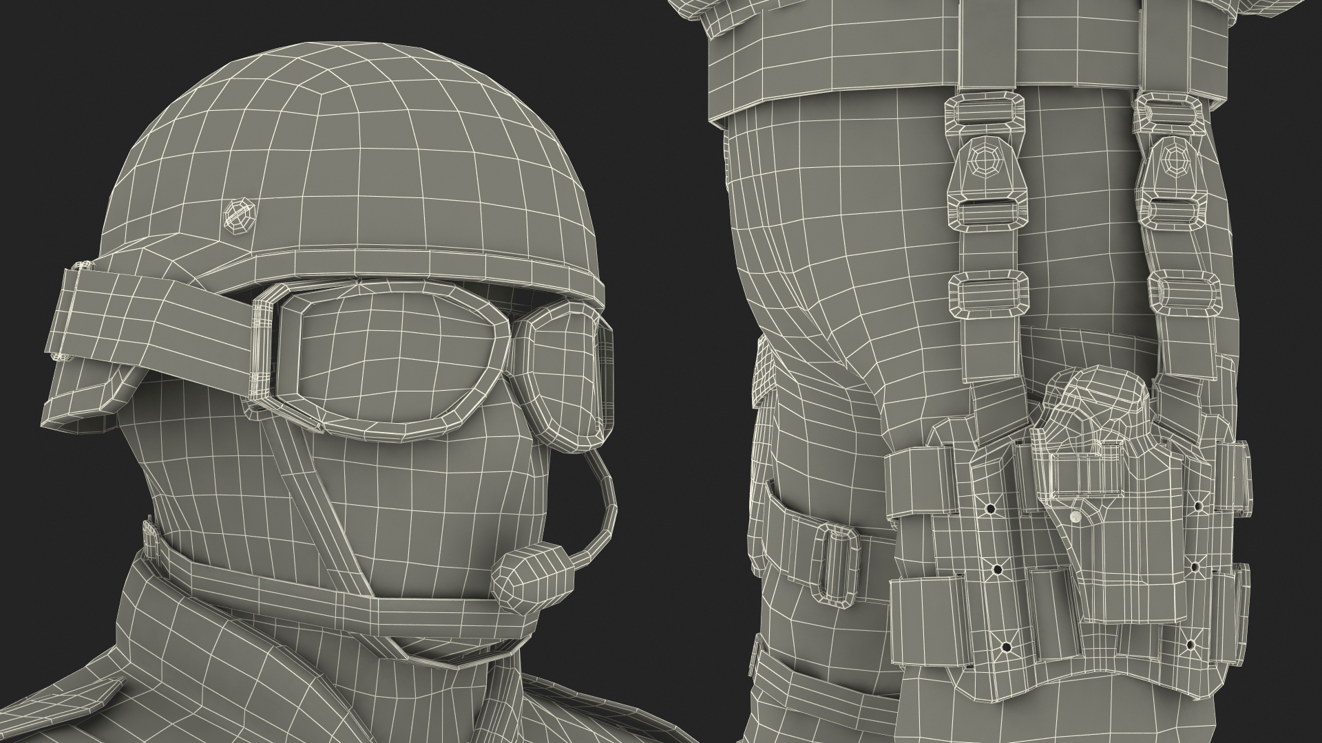 3D Swat Officer Rigged for Cinema 4D model