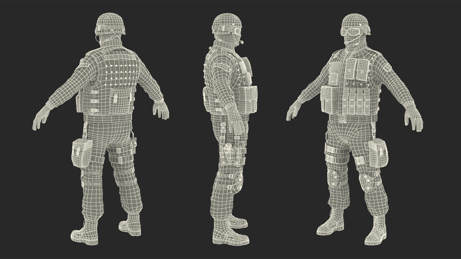 3D Swat Officer Rigged for Cinema 4D model
