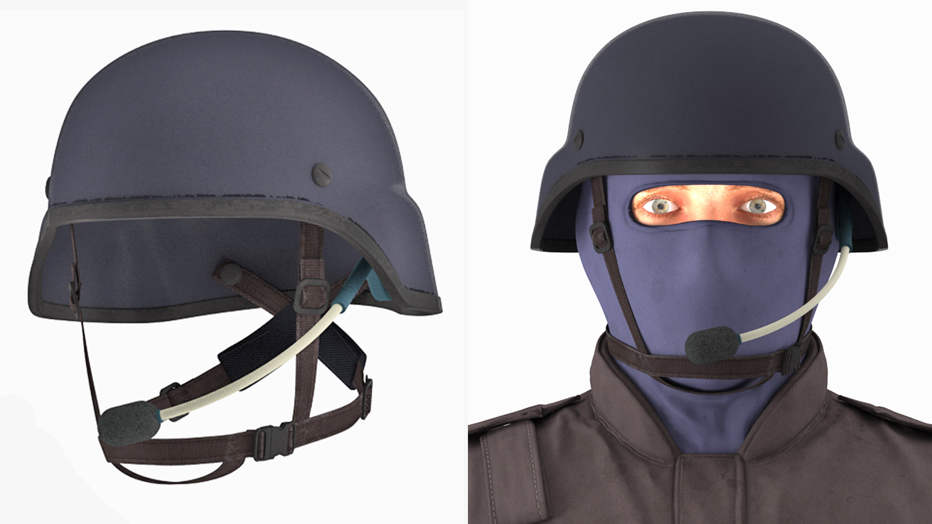 3D Swat Officer Rigged for Cinema 4D model