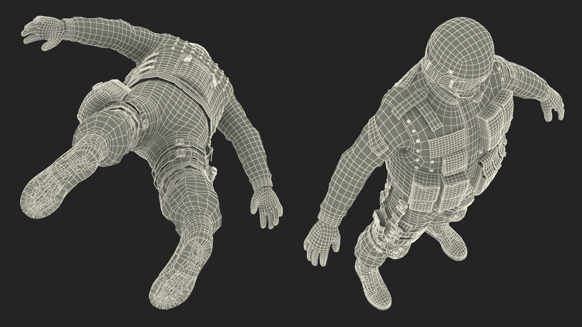 3D Swat Officer Rigged for Cinema 4D model