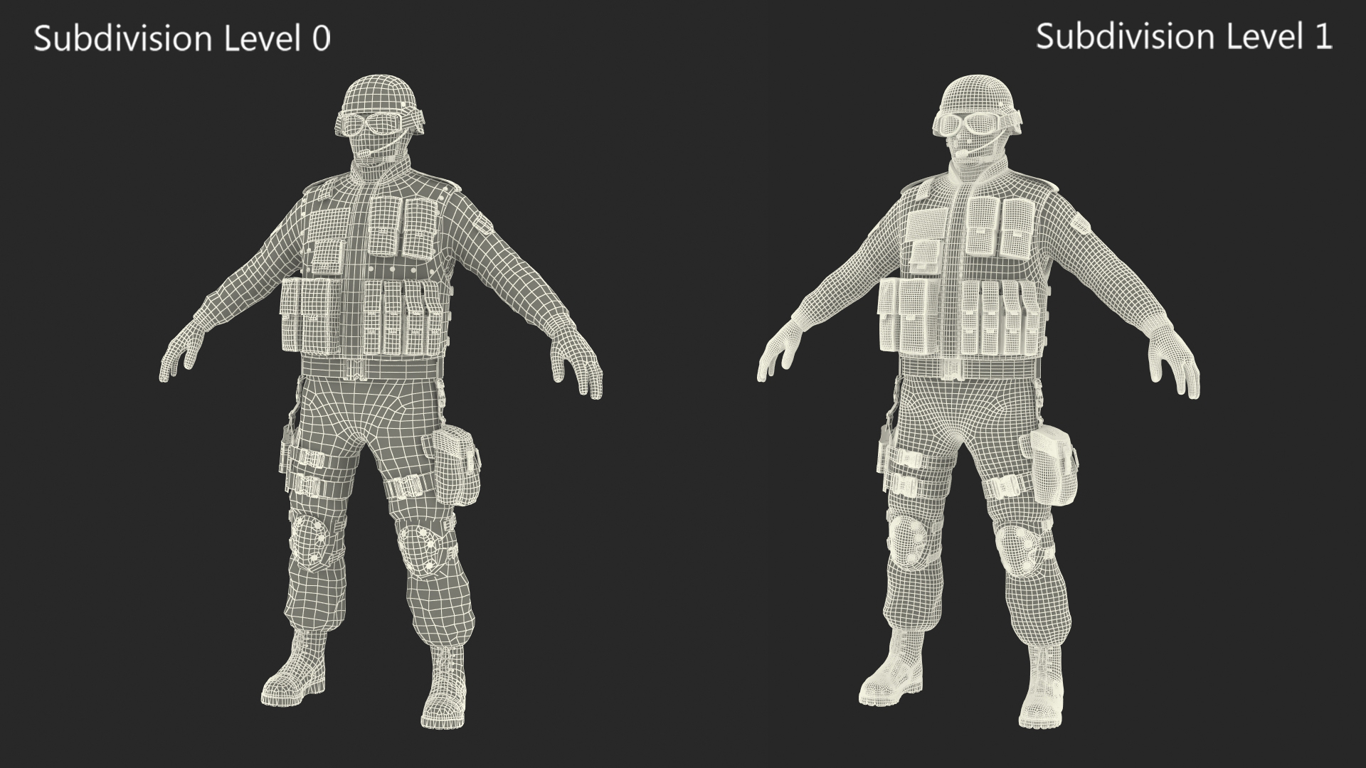 3D Swat Officer Rigged for Cinema 4D model