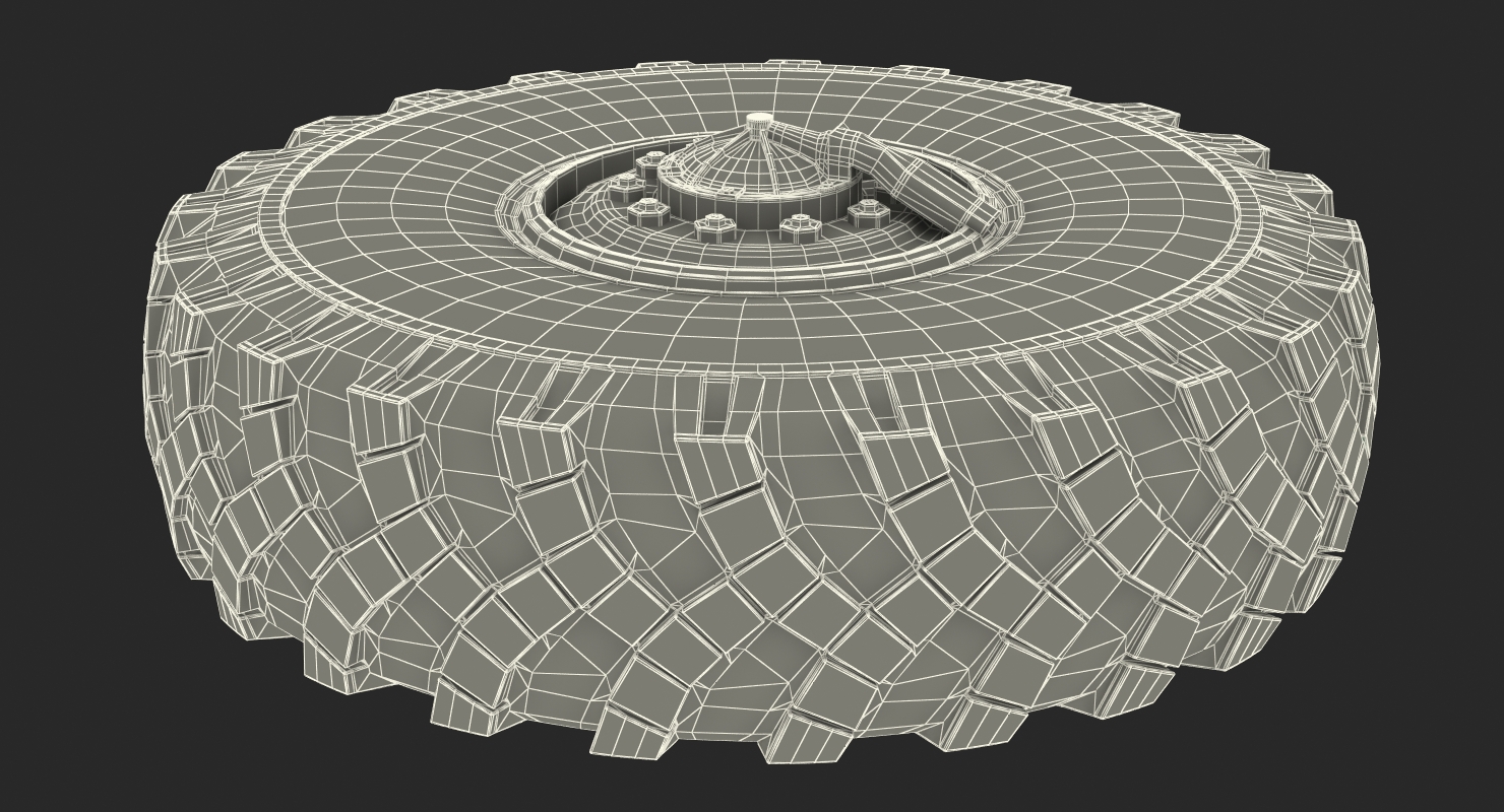 3D model Military Truck Wheel