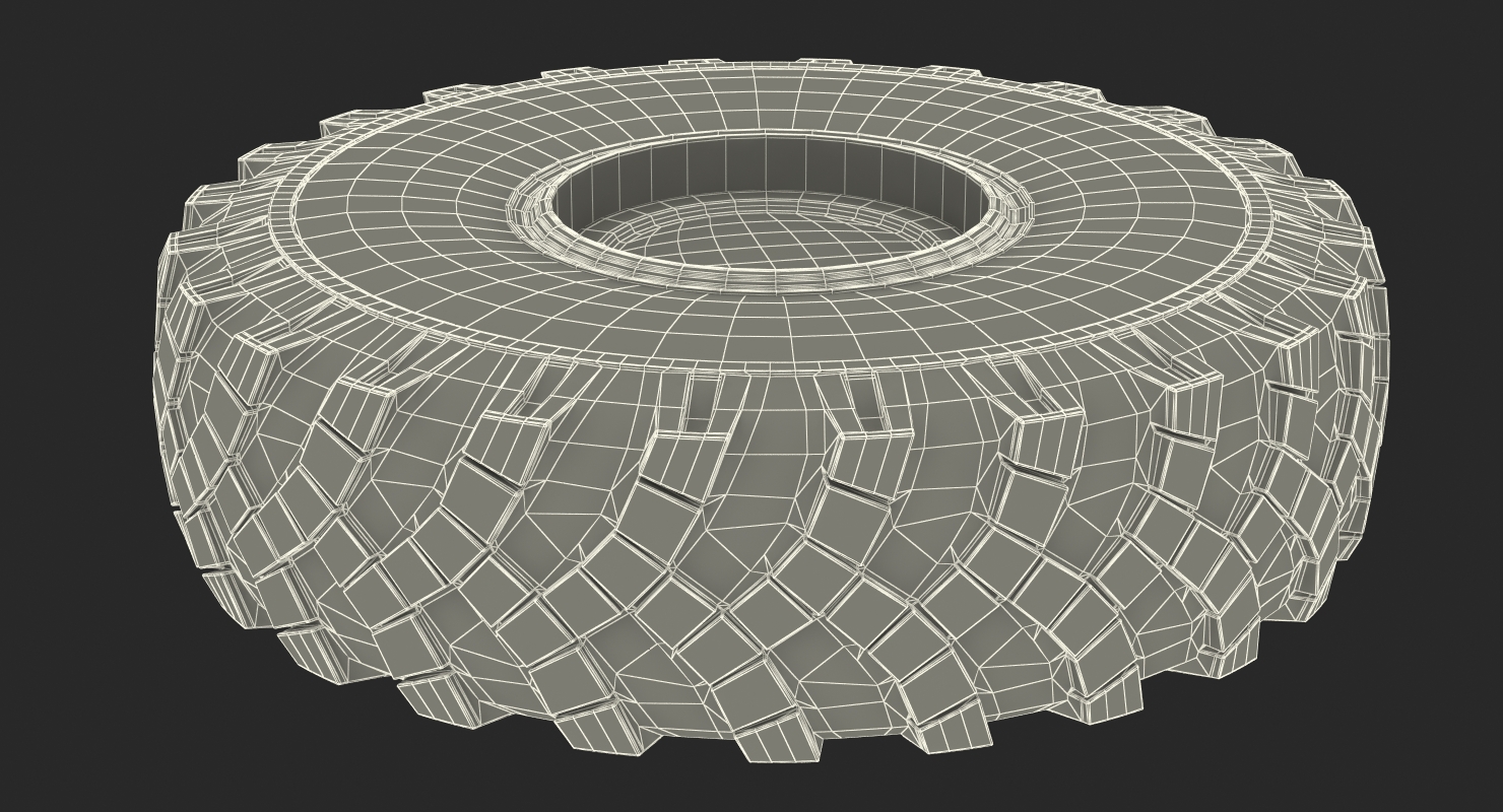 3D model Military Truck Wheel