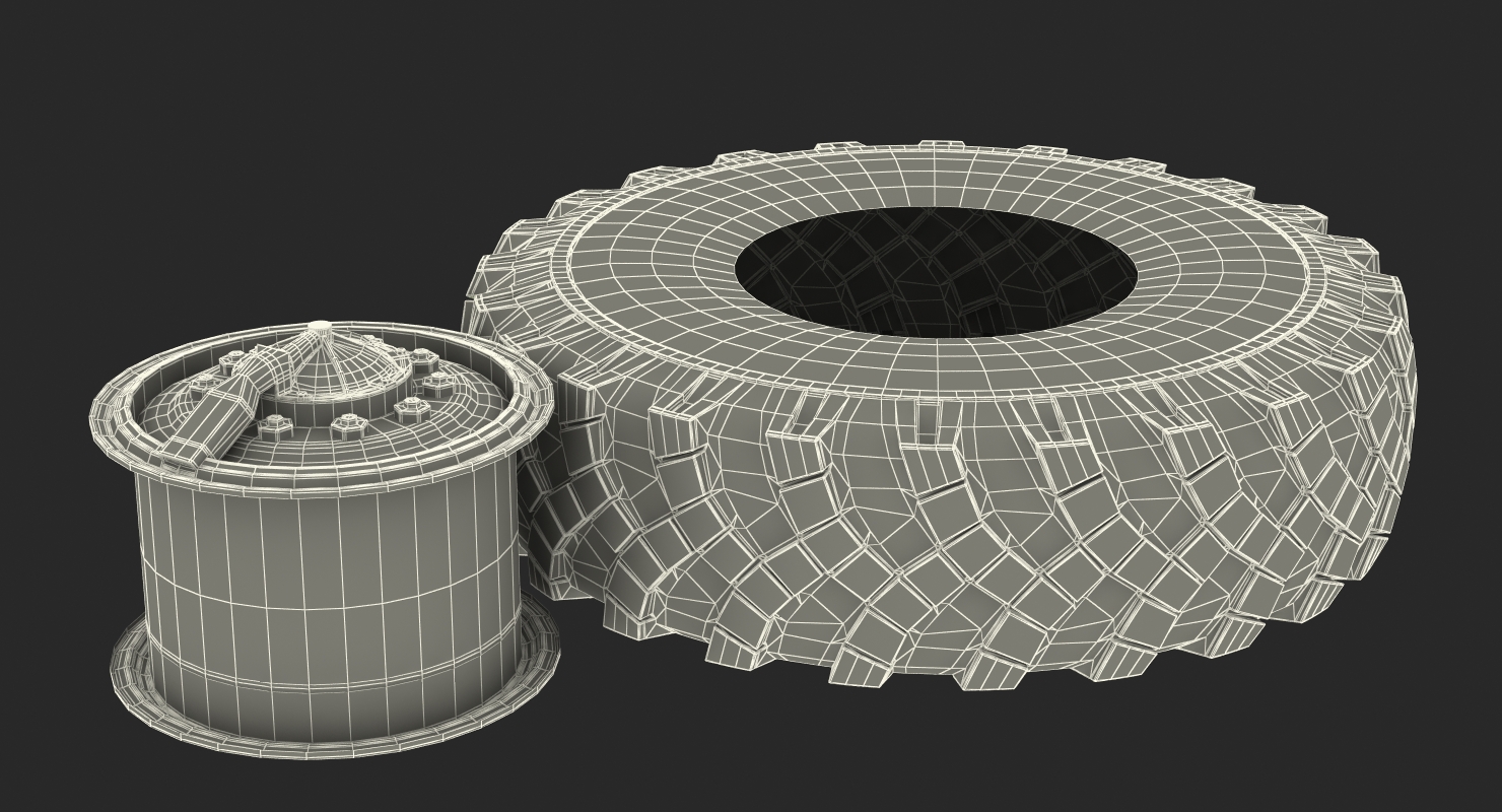 3D model Military Truck Wheel