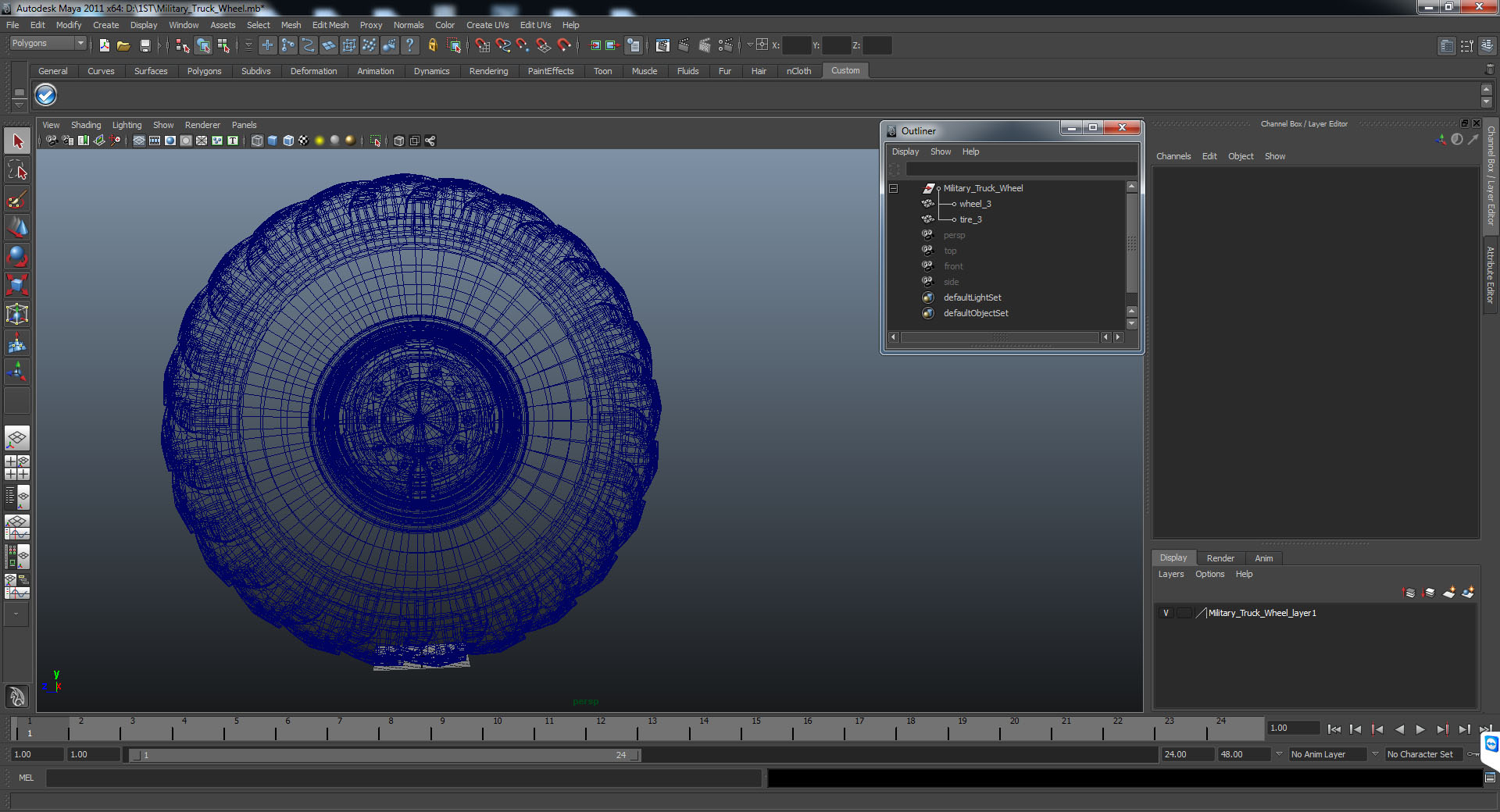 3D model Military Truck Wheel